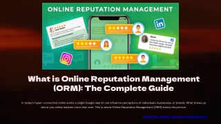 Online Reputation Management Explained – PowerPoint Presentation