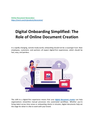 Digital Onboarding Simplified The Role of Online Document Creation