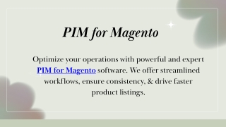 PIM for Magento