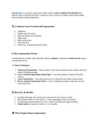 What You Nedd to Know About Liposuction