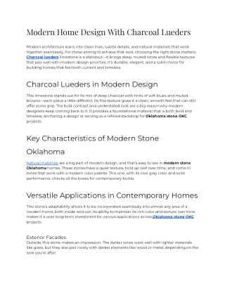 E - Modern Home Design With Charcoal Lueders