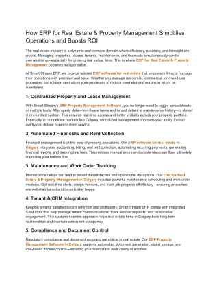 How ERP for Real Estate & Property Management Simplifies Operations and Boosts ROI