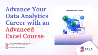 Advance Your Data Analytics Career with an Advanced Excel Course
