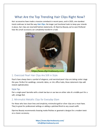 What Are the Top Trending Hair Clips Right Now?