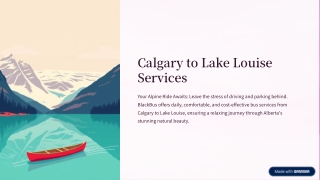Calgary to Lake Louise Services