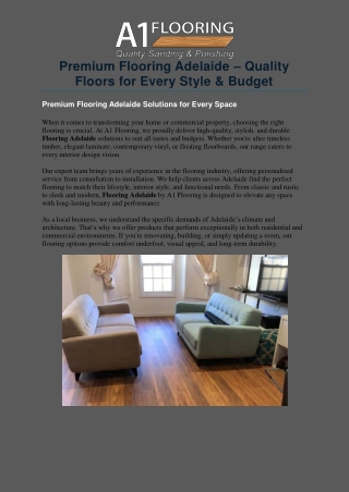 Premium Flooring Adelaide