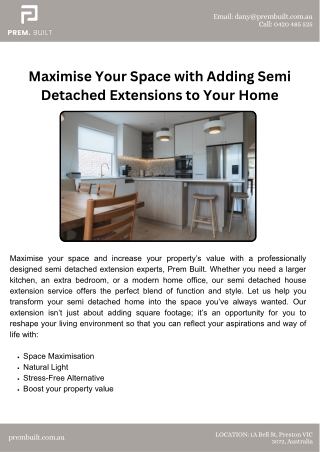 Maximise Your Space with Adding Semi Detached Extensions to Your Home