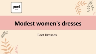 Modest women's dresses