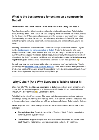 What is the best process for setting up a company in Dubai_