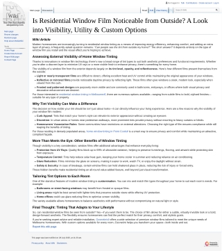 Is Residential Window Film Noticeable from Outside A Look into Visibility, Utility & Custom Options