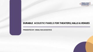 Durable  Acoustic Panels for Theaters, Halls & Venues