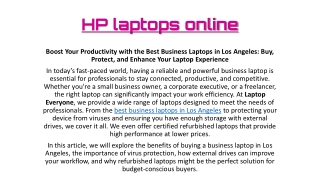 HP laptops online