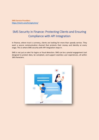 SMS Security in Finance Protecting Clients and Ensuring Compliance with API Integration