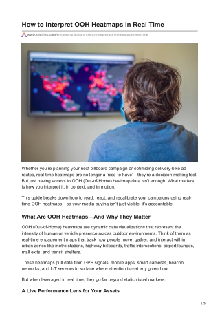 How to Interpret OOH Heatmaps in Real Time