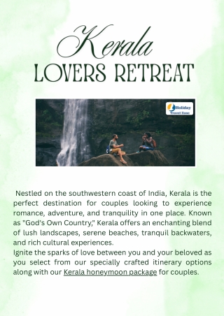 kerala lovers retreat