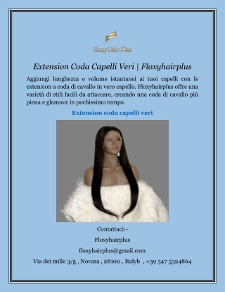 Extension Coda Capelli Veri | Floxyhairplus