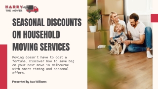 Seasonal Discounts on Household Moving Services