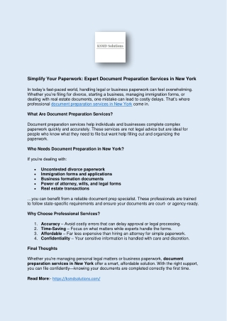 Simplify Your Paperwork: Expert Document Preparation Services in New York