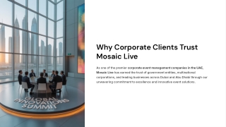 Why Corporate Clients Trust Mosaic Live
