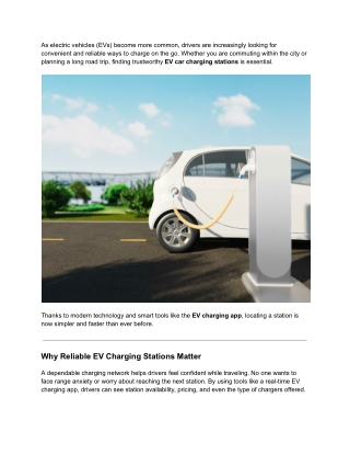 How to Locate Reliable EV Car Charging Stations Anywhere You Travel