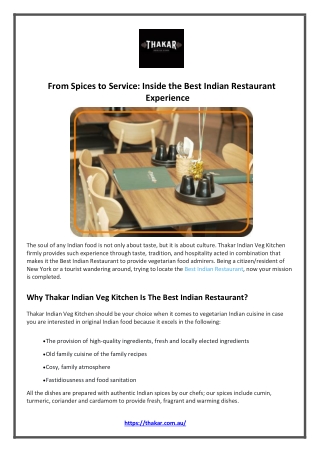 From Spices to Service Inside the Best Indian Restaurant