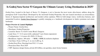 Is Godrej Sora Sector 53 Gurgaon the Ultimate Luxury Living Destination in 2025?