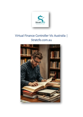 Virtual Finance Controller Vic Australia | Stratcfo.com.au