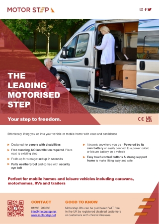 The Leading Motorised Step Lift – Your Step to Freedom