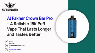 Al Fakher Crown Bar Pro | Al Fakher 15K Vape – Vapesmaster UK