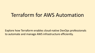 Terraform for AWS Automation