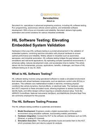 HIL Software Testing