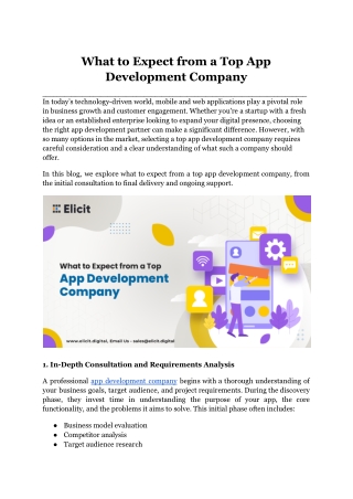 What to Expect from a Top App Development Company