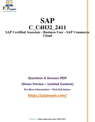 C_C4H32_2411 Question and Answers pdf dumps