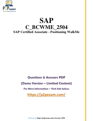 C_BCWME_2504 Question and Answers pdf dumps