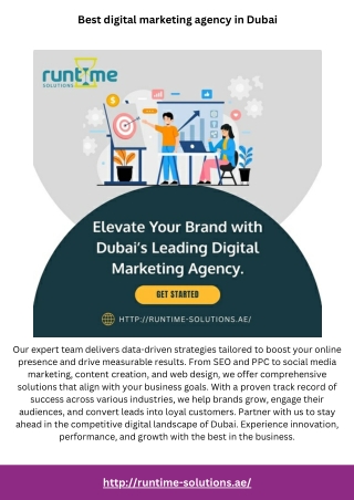Best digital marketing agency in Dubai