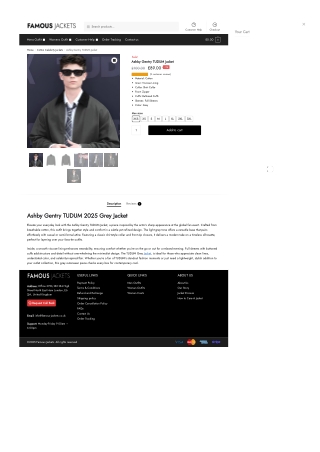 Ashby Gentry TUDUM 2025 Grey Jacket