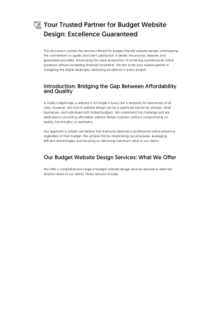 Your Trusted Partner for Budget Website Design_ Excellence Guaranteed