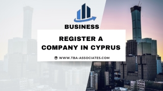 Register a Company in Cyprus - TBA-Associates