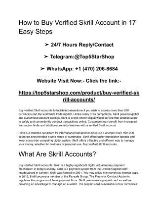 How to Buy Verified Skrill Account in 17 Easy Steps