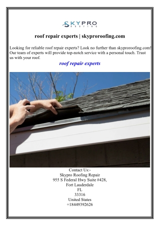 roof repair experts  skyproroofing.com