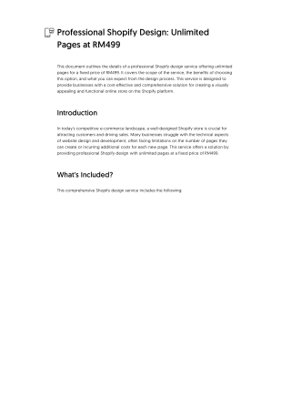 Professional Shopify Design_ Unlimited Pages at RM499