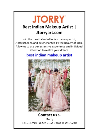 Best Indian Makeup Artist  Jtorryart.com