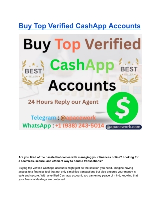 The Top Site Verified CashApp Accounts
