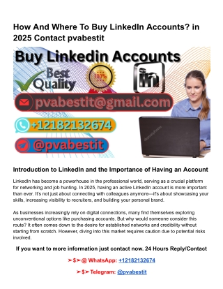 How And Where To Buy LinkedIn Accounts