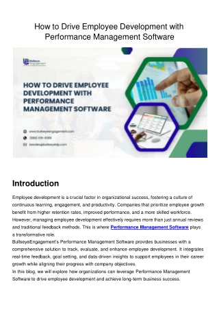 How to Drive Employee Development with Performance Management Software