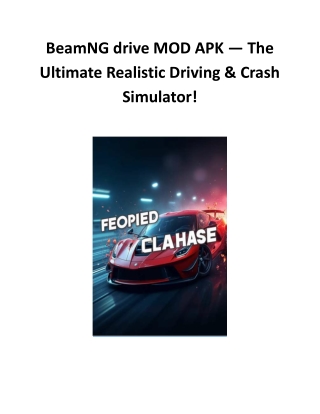 vBeamNG drive MOD APK — The Ultimate Realistic Driving & Crash Simulator!