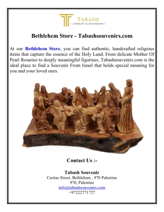 Bethlehem Store - Tabashsouvenirs.com