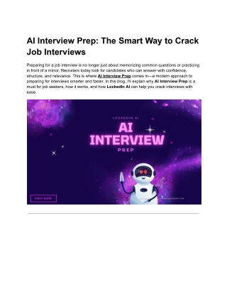 AI Interview Prep_ The Smart Way to Crack Job Interviews