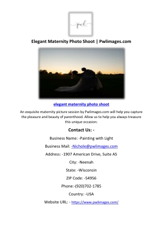 Elegant Maternity Photo Shoot | Pwlimages.com