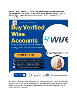 [12]  Best Website to Buy Verified Wise Accounts 2025
